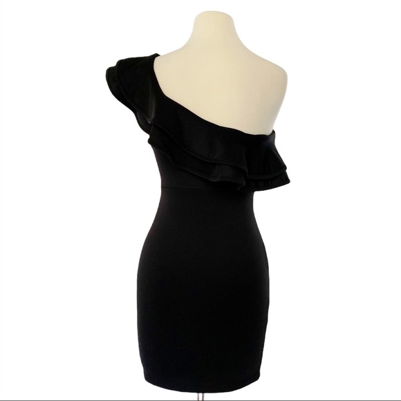 Foreign Exchange one shoulder ruffled body dress S - Picture 5 of 8